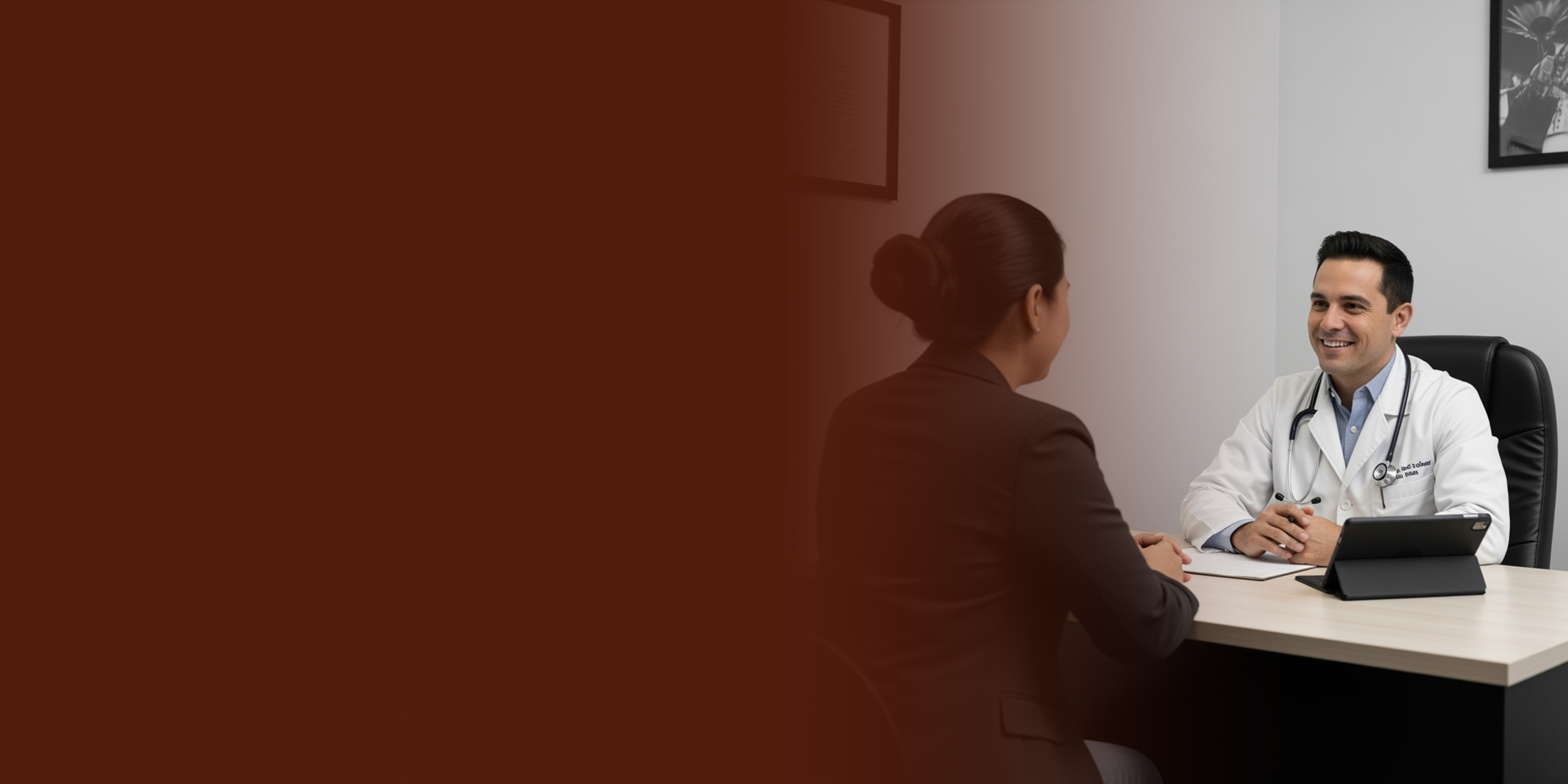 A physician in conversation with a patient at the point of care